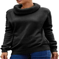 Ženska zimska pletena duks pulover dugih rukava Trendi labavi lagani topli džemper