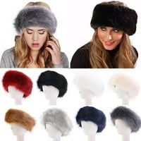 Fluffy Winter Hat Fau fur Trake Elastični zimski uši toplija modni skijaški šešir