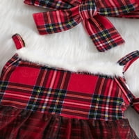 Dojenčad Girgin Božićni komadići patch plaćeni patchwork hladnog ramena pukotine sa dugim rukavima