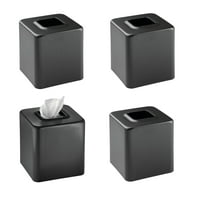 Mdesign metalni kvadrat Moderni tkivni držač Bora za kupaonicu, pakovanje, crno