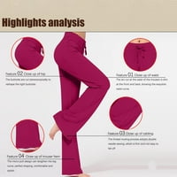 Vivianyo HD Ljetne hlače za žene Ženske labave visoke struke Široke hlače za noge Vježbanje haljine