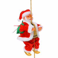 Rush Electric Penjanje Santa Claus na perlama Lančani muzički pokretni lik BOŽIĆNI ORNAMENT S1248