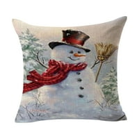 Božićni jastuk, zatvoreni božićni dekor, božićni jastuk, jastuk za jastuk, božićne snježne pahulje Santa Claus Početna Dekorativna listena