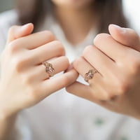 Bacc dodaci Popularni zircon šuplji pokloni za mamu nakit u obliku nakita nakit srčani prstenovi ruže