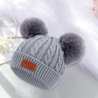 HonRane Dječje rukavice za hat su postavljene tople udobne dječje rukavice od make za šešir set 3-komadno zimske bebe beanie ogrlice od kratkih rukavica sa plišanim kugličnim dekorom