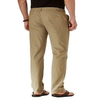 Eyicmarn muške povremene modne hlače, čvrste boje elastične struke na otvorenom ravnoj hlače udobne