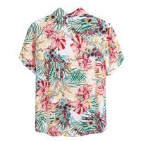 Ljetne modne havajske košulje cvjetno print s kratkim rukavima dolje majica casual labavi fit comfort
