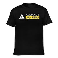Mens Alliance Jiu Jitsu Službena košulja Summer Crew vrat na vrhu kratkih rukava Majice Veliki crni