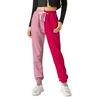 Teretne hlače sa visokim strukom Žene džepne pantalone Tkanine štampane Comfy Visoko stručni trenerke