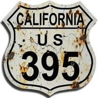 Kalifornijski američki autoput Vintage Metal znak 7. 7.5