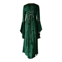 Srednjovjekovni kostim Ženski sudski stil Renesansa haljina Podne Dužina Velvet čipka za haljinu Flare