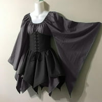 Ženske kostime za žene Gothic Retro dugih rukava Okrugli dresi za obrisa