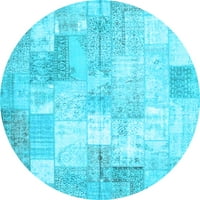 Ahgly Company u zatvorenom okruglom patchwork svijetloplavim prostirkama prijelaznih područja, 3 'runda