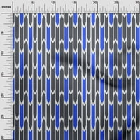 Onuone pamuk poplin srednje plava tkanina Geometrijska DIY odjeća za preciziranje tkanine za ispis tkanine