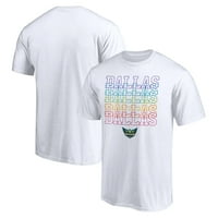 Unizirane fanatike marke White Dallas Wings Wordmark Pride majica