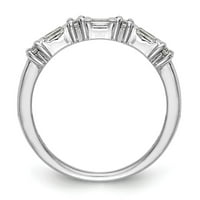 Čvrsta 14k bijela zlatna dijamantska vezina prstena