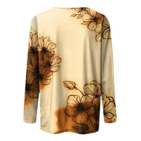 Fragarn Womens Ljetni vrhovi Duljine rukavi čipke V izrez Dressy Tops Trendy cvjetni bluzni majice