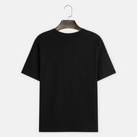 Košulje za muškarce muški casual okruglica 3D ispisana bluza s kratkim rukavom bluza majica crna xl