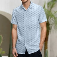Muška košulja dugih rukava Muška košulja s kratkim rukavima Regularna fit polka tačka tiskana majica