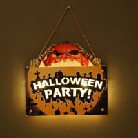 Drvena Halloween LED noćna lagana kuća BUMPKIN Halloween Natplate