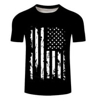 Muška haljina košulja Muška ljeta 3D Digitalna štampanja Dan Neovisnosti Majica Kratki rukav bluza Socharacionalna