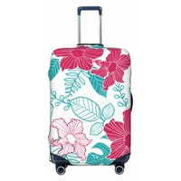 Poliesterski elastični poklopac prtljage, Crveni linijski cvijet Doodle Putni kofer za prah za kofer za kofer