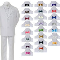 Dječak Baby Kid Teen Formalno vjenčanje Bijelo odijelo Tuxedo Extra Satin luk kravata S-7