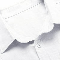 Košulje za muškarce Pamučni posteljina temperament džepa kopča LEAL majica s dugim rukavima Havajska