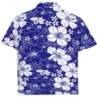 Zaljev muške Funky plaže Tropske cvjetne košulje kratkih rukava niz havajska majica za muškarce s plavim,