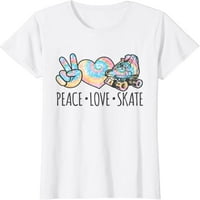 Tie Dye Roller klizanje za teen djevojke mir ljubav s klizanjem majica