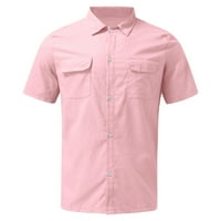 iopqo muške košulje muškarci moda casual top majica Jednostruka košulja, pamučna i posteljina košulja