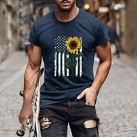 Muška majica casual kratkih rukava Crewneck Ljeto 3D Ispis Dan nezavisnosti Grafička majica America