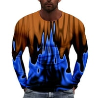 ECHFIPROM poklon za tatu muškarci modni casual okrugli vrat pulover za tisak dugih rukava majica bluza