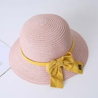 Lilgiuy ljetni šešir za sunčanje za žene Cvjetni luk ukrašen šešir uže za sunčanje
