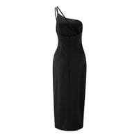 Vedolay Midi haljina Ženska ljetna formalna majica haljina plaža Pokrijte običnu posudu sa nacrte, crna