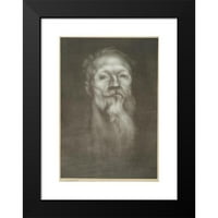 Eugène Carriere Crni moderni uokvireni muzej Art Print pod nazivom - Portret Auguste Rodin