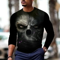 Muška unise dnevna majica 3D Print Graphic Prints Skull skelet Print Dugi rukavi Ležerne prilike Bloue