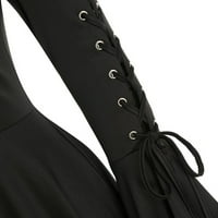 Ženske oblače dugi rukav Vintage Gothic Patchwork Cape Jakne sa kapuljačom i nepravilnim rukom sa kaputom