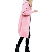 Duksevi Mnjin Plus veličine za žene Čvrsta boja Zip up dukserice sa kapuljačom jakna jesen zimske duge