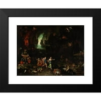 Jan Brueghel The Stariji crni modernog uokvirenog muzeja Art Print pod nazivom - Aeneas i Cumaean Sibyl