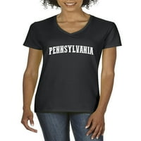 Arti - Ženska majica V-izrez kratki rukav - Philadelphia Pennsylvania