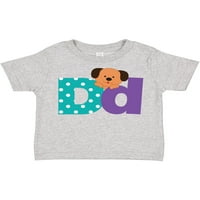 Inktastična slova slova D Slatka pasa poklon mališač majica ili majica za djevojčicu toddler