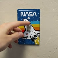 Logo preko svemirskog šatla s dugim plastičnim zidnim dekorom Preklopni poklopac ploče