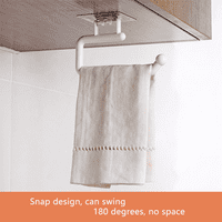 Tkiva vješalica plastični nosač papira zidni ručnik za pohranu ručnika za kuhinju kupatilo, bijeli