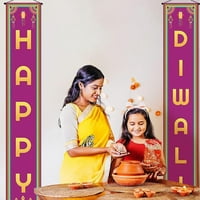 Happy Diwali Torch Baner Festival svjetla za zabavu Hindu DeepAvali festival Uređivač vrata