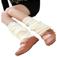 Amiliee Rebrasti nogavi nogavi pletene vunene kukičane čarape za cipele za žene dame djevojke