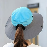 Aosijia Womens Ponytail sunčani šešir na otvorenom Brzo suhu kantu na plaži na plaži UV zaštita podesiva