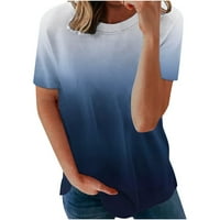 Ženski ljetni gradijent tiskani majica s kratkim rukavima