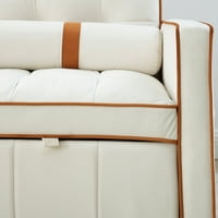 Moderna i udobna baršunasta tapecirana na kauč na kauču sa izvlačenjem s izvlačenjem dizajna, bočni