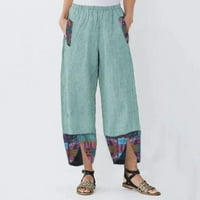 DMQupv pantalone za žene Trendy Plus veličina Žene Ležerne prilike elastične struke Čvrste udobne hlače
